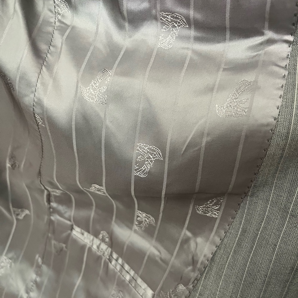 Versace Light Gray Pinstripe Suit - Picture 4 of 11